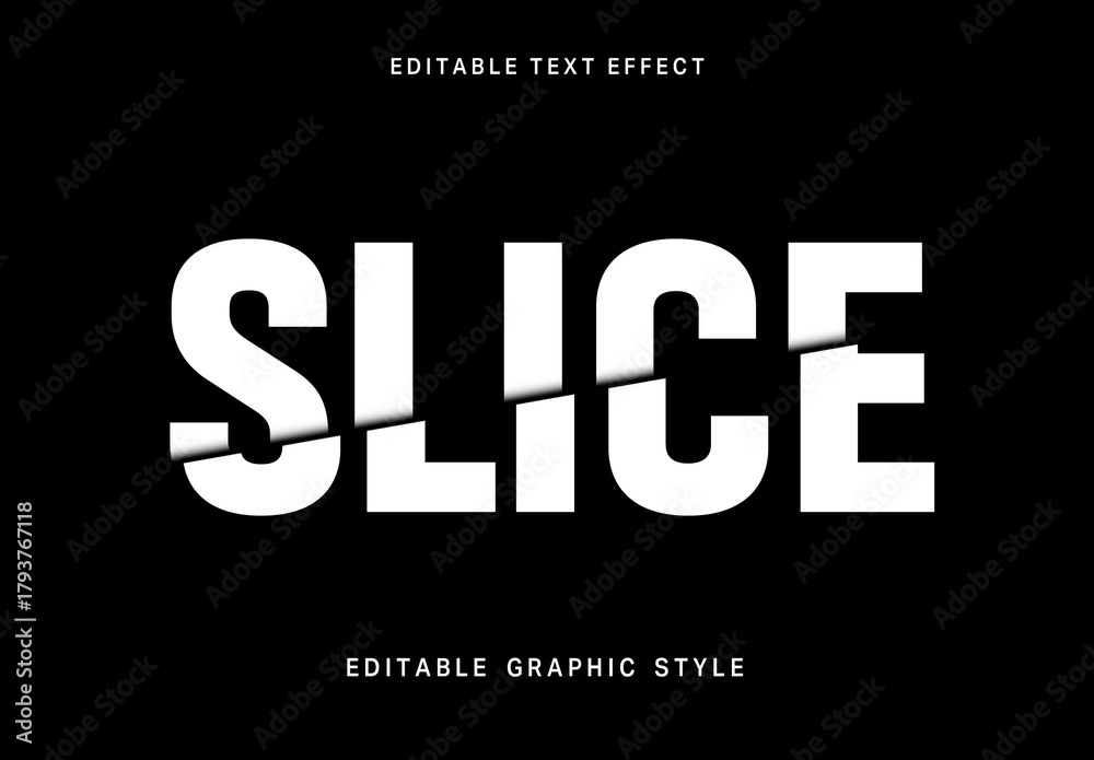 Cut Sliced Text Effect Stock Template | Adobe Stock