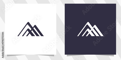 Modern Mountain Logo Design Vector