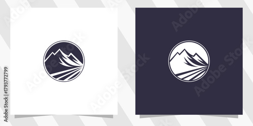 Modern Mountain Logo Design Vector