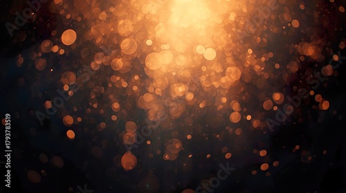 Beautiful blur light rays softly spreading across a dark background