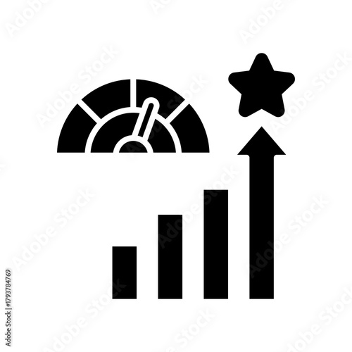 Performance Improvement glyph icon