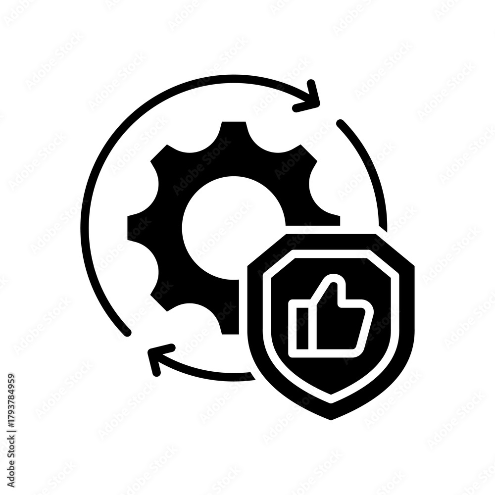 Obraz premium Reliable Practices glyph icon