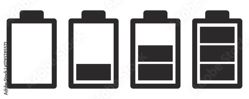 バッテリー アイコン セット 黒