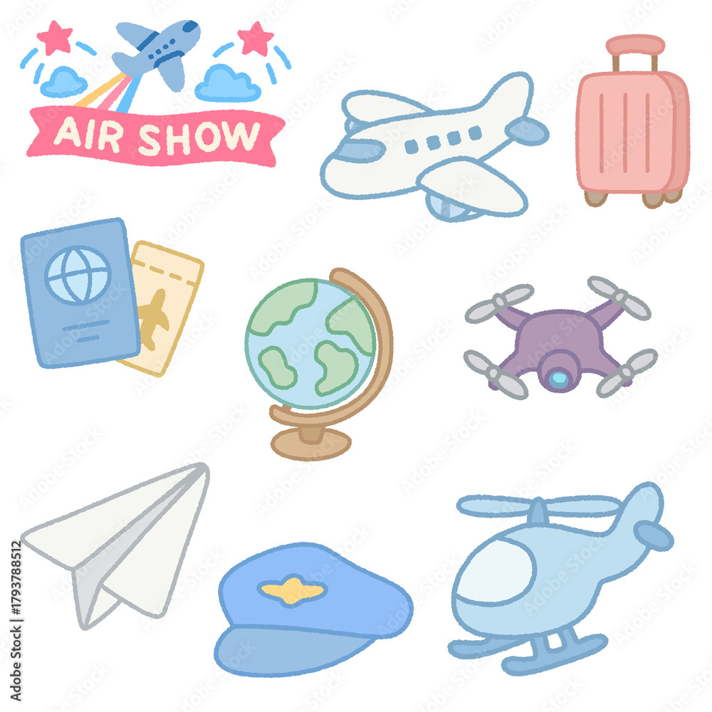Fototapeta premium travel icons set
