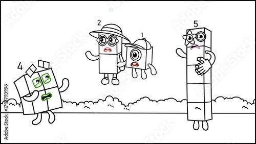 illustration of children playing together 