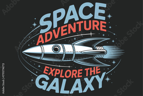 Astronaut outer space illustration, explore the galaxy themed artwork for apparel prints, stickers, patches, posters, backgrounds, and space adventure graphic design
