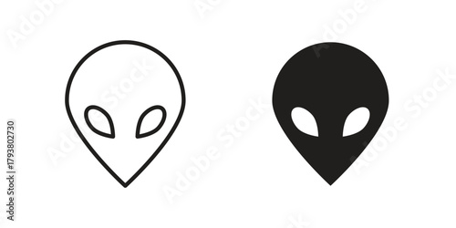 Alien icon collection with multiple styles. EPS10