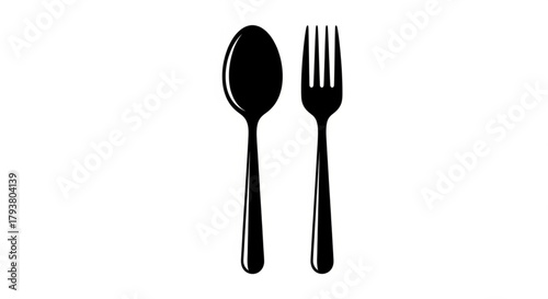 spoon and fork vector ilustration 