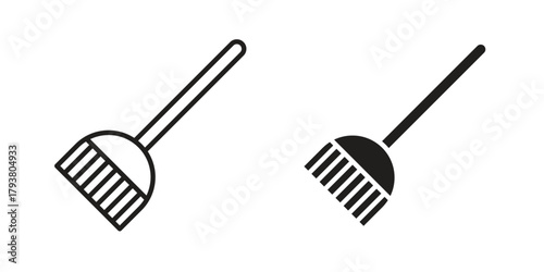 Broom icon collection with multiple styles. EPS10