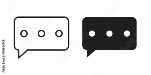 Chat icon collection with multiple styles. EPS10