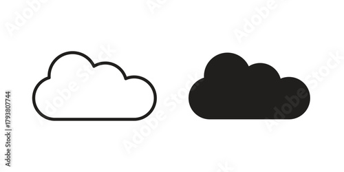 Cloud icon collection with multiple styles. EPS10