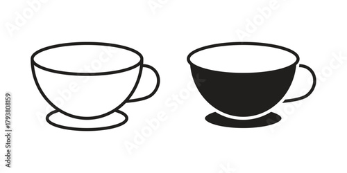 Coffee icon collection with multiple styles. EPS10