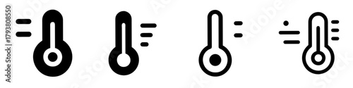 temperature icon set. pictogram isolated on white background. Vector illustration.