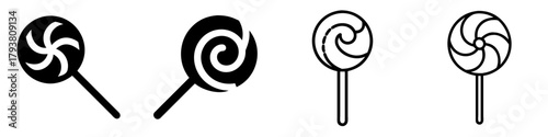 lollipop icon set. pictogram isolated on white background. Vector illustration.