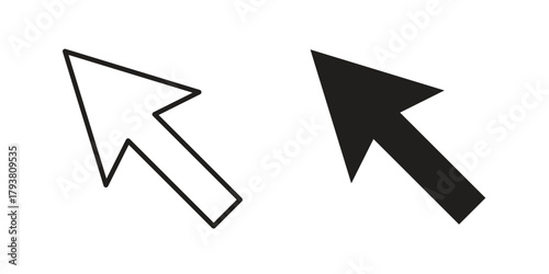 Cursor arrow icon collection with multiple styles. EPS10