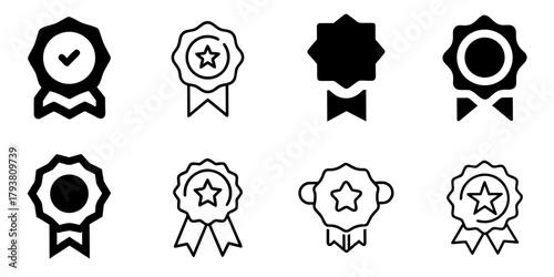badge icon set. pictogram isolated on white background. Vector illustration.