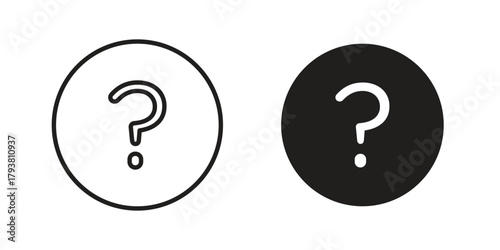 Doubts button icon collection with multiple styles. EPS10