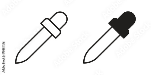 Dropper icon collection with multiple styles. EPS10