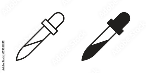 Dropper icon collection with multiple styles. EPS10