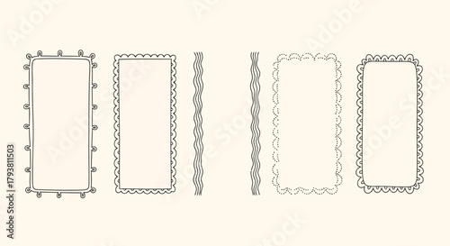 Decorative border and frame designs with intricate patterns