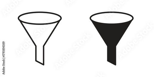 Funnel icon collection with multiple styles. EPS10