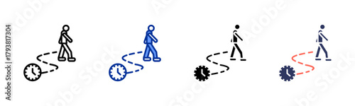 Lifetime Journey icon set multiple style collection