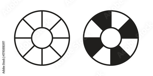 Life buoy icon collection with multiple styles. EPS10