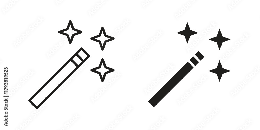 Naklejka premium Magic icon collection with multiple styles. EPS10