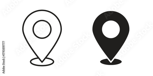 Map icon collection with multiple styles. EPS10
