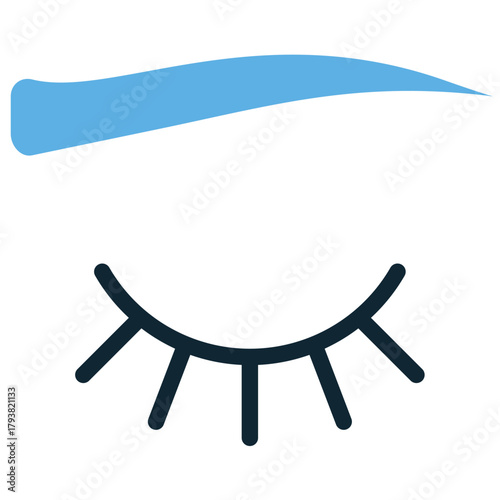 Eye Brow Icon Vector Ideal for beauty salons, cosmetic services, makeup, grooming, and facial enhancement graphics.