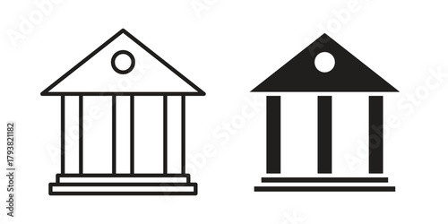 Museum icon collection with multiple styles. EPS10