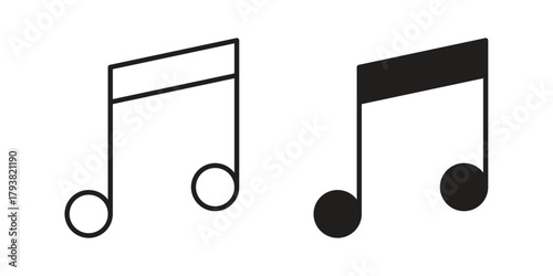 Music icon collection with multiple styles. EPS10