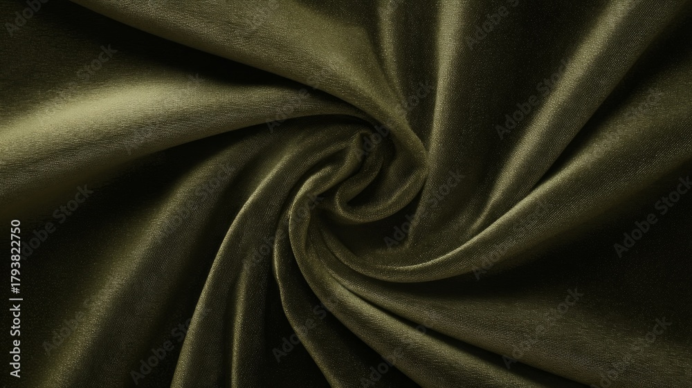 Fototapeta premium Luxurious brown velvet fabric swirl. AI generated