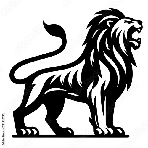 A Roaring Lion Full Body Stan...