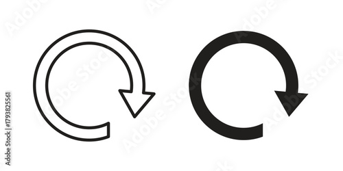 Reset icon collection with multiple styles. EPS10