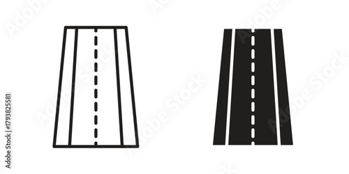 Road icon collection with multiple styles. EPS10