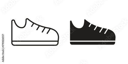 Shoes icon collection with multiple styles. EPS10