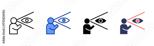 Personal Viewpoint icon set multiple style collection