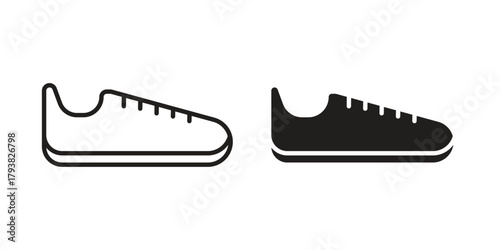 Shoes icon collection with multiple styles. EPS10
