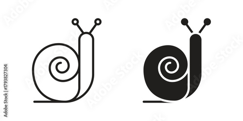Snail icon collection with multiple styles. EPS10