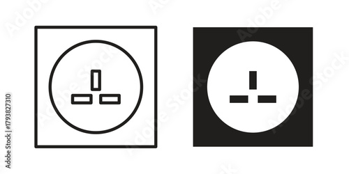 Socket icon collection with multiple styles. EPS10