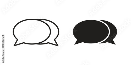 Speech bubble icon collection with multiple styles. EPS10