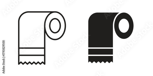 Toilet Paper icon collection with multiple styles. EPS10