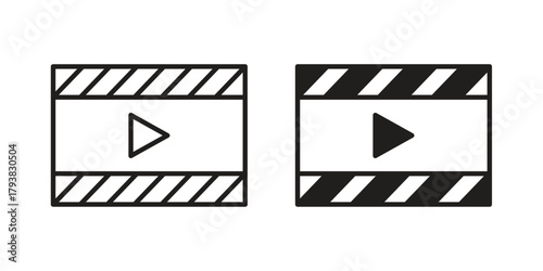 Video icon collection with multiple styles. EPS10