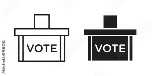 Voting icon collection with multiple styles. EPS10