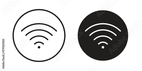 Wifi icon collection with multiple styles. EPS10