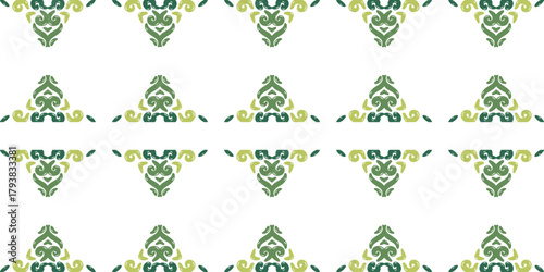 Seamless Green Abstract Triangle Pattern