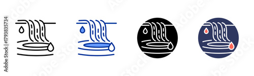 Waterfall Flow icon set multiple style collection