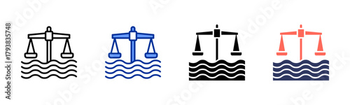 Balance Flow icon set multiple style collection