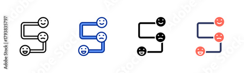 Flow Of Emotion icon set multiple style collection